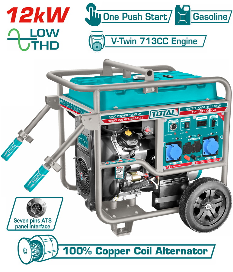 TOTAL ΕΠΑΓΓ. ΗΛΕΚΤΡΟΓΕΝΝΗΤΡΙΑ ΒΕΝΖΙΝΗΣ 12.000W (TP1150008) TOTAL ΕΠΑΓΓ. ΗΛΕΚΤΡΟΓΕΝΝΗΤΡΙΑ ΒΕΝΖΙΝΗΣ 12.000W (TP1150008)