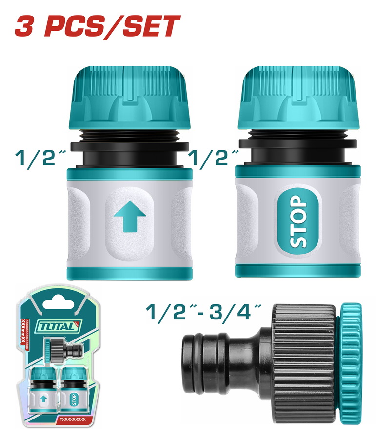 TOTAL ΣΕΤ ΕΠΑΓΓ. ΤΑΧΥΣΥΝΔΕΣΜΟΙ ΝΕΡΟΥ 1/2" 3ΤΕΜ (THWS030301) TOTAL ΣΕΤ ΕΠΑΓΓ. ΤΑΧΥΣΥΝΔΕΣΜΟΙ ΝΕΡΟΥ 1/2" 3ΤΕΜ (THWS030301)