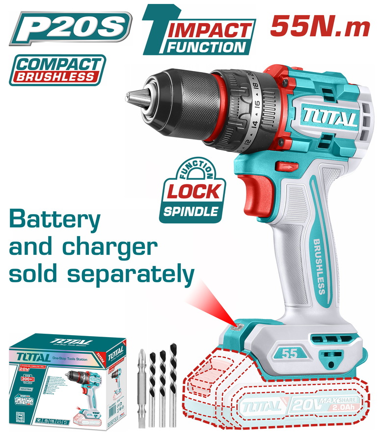 TOTAL ΕΠΑΓΓ. ΔΡΑΠΑΝΟΚΑΤΣΑΒΙΔΟ ΚΡΟΥΣΤΙΚΟ ΜΠΑΤ. Li-ion 20V / 55Nm BL Motor ΧΩΡΙΣ ΜΠΑΤ & ΦΟΡΤΙΣΤΗ (TIDLI205581) TOTAL ΕΠΑΓΓ. ΔΡΑΠΑΝΟΚΑΤΣΑΒΙΔΟ ΚΡΟΥΣΤΙΚΟ ΜΠΑΤ. Li-ion 20V / 55Nm BL Motor ΧΩΡΙΣ ΜΠΑΤ & ΦΟΡΤΙΣΤΗ (TIDLI205581)