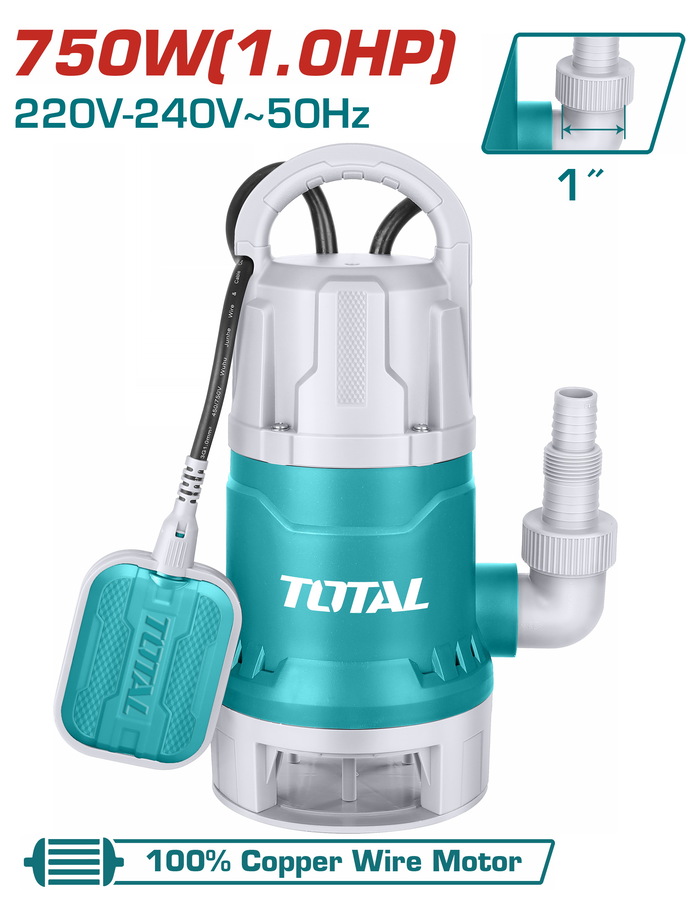 TOTAL ΥΠΟΒΡΥΧΙΑ ΑΝΤΛΙΑ ΑΚΑΘΑΡΤΩΝ ΥΔΑΤΩΝ 750W (TWP87506) TOTAL ΥΠΟΒΡΥΧΙΑ ΑΝΤΛΙΑ ΑΚΑΘΑΡΤΩΝ ΥΔΑΤΩΝ 750W (TWP87506)