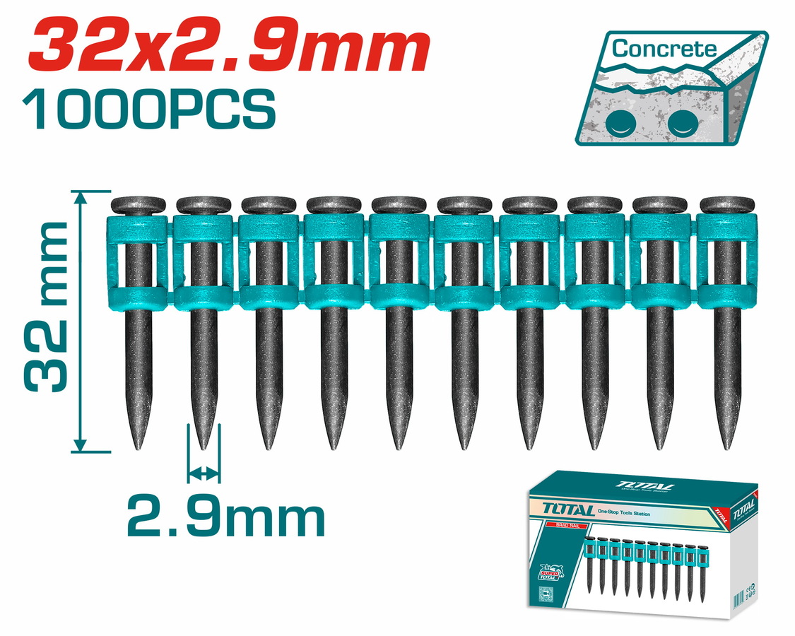 TOTAL ΚΑΡΦΙΑ ΓΙΑ ΣΚΥΡΟΔΕΜΑ 32mm / 1000 ΤΕΜ ΓΙΑ TCNLI9005 / TCNLI9008 (TAC02321) TOTAL ΚΑΡΦΙΑ ΓΙΑ ΣΚΥΡΟΔΕΜΑ 32mm / 1000 ΤΕΜ ΓΙΑ TCNLI9005 / TCNLI9008 (TAC02321)