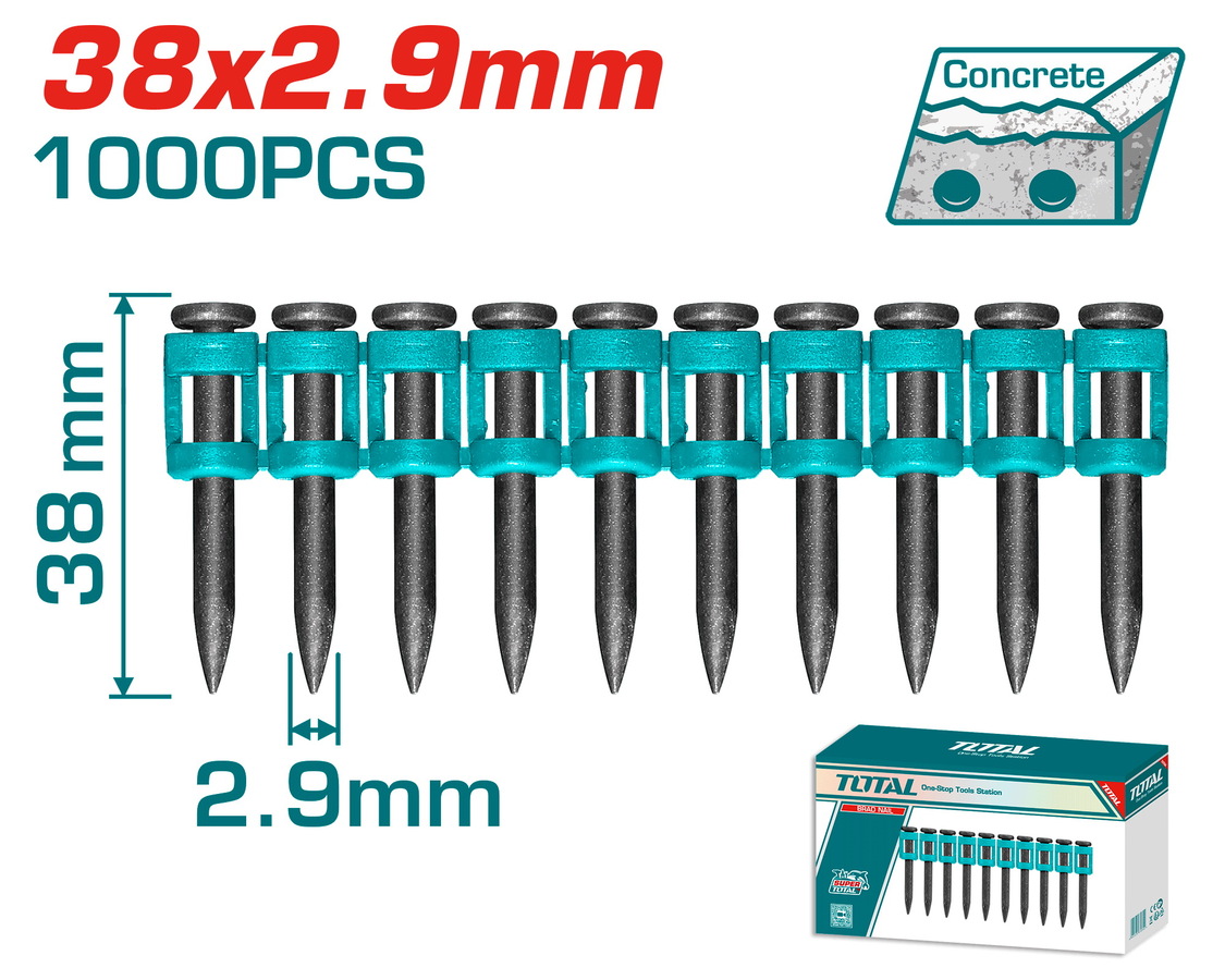 TOTAL ΚΑΡΦΙΑ ΓΙΑ ΣΚΥΡΟΔΕΜΑ 38mm / 1000 ΤΕΜ ΓΙΑ TCNLI9005 / TCNLI9008 (TAC02381) TOTAL ΚΑΡΦΙΑ ΓΙΑ ΣΚΥΡΟΔΕΜΑ 38mm / 1000 ΤΕΜ ΓΙΑ TCNLI9005 / TCNLI9008 (TAC02381)