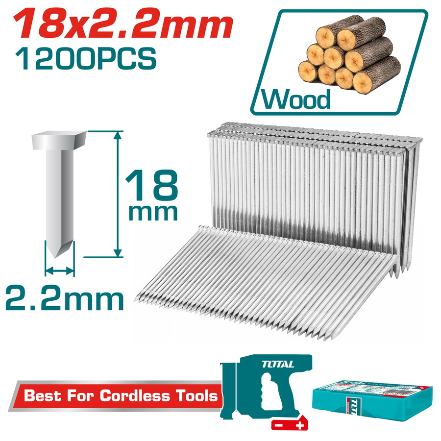 TOTAL ΚΑΡΦΙΑ ΓΙΑ ΣΚΥΡΟΔΕΜΑ 18mm / 1200 ΤΕΜ ΓΙΑ TCST3805 (TAC12018) TOTAL ΚΑΡΦΙΑ ΓΙΑ ΣΚΥΡΟΔΕΜΑ 18mm / 1200 ΤΕΜ ΓΙΑ TCST3805 (TAC12018)