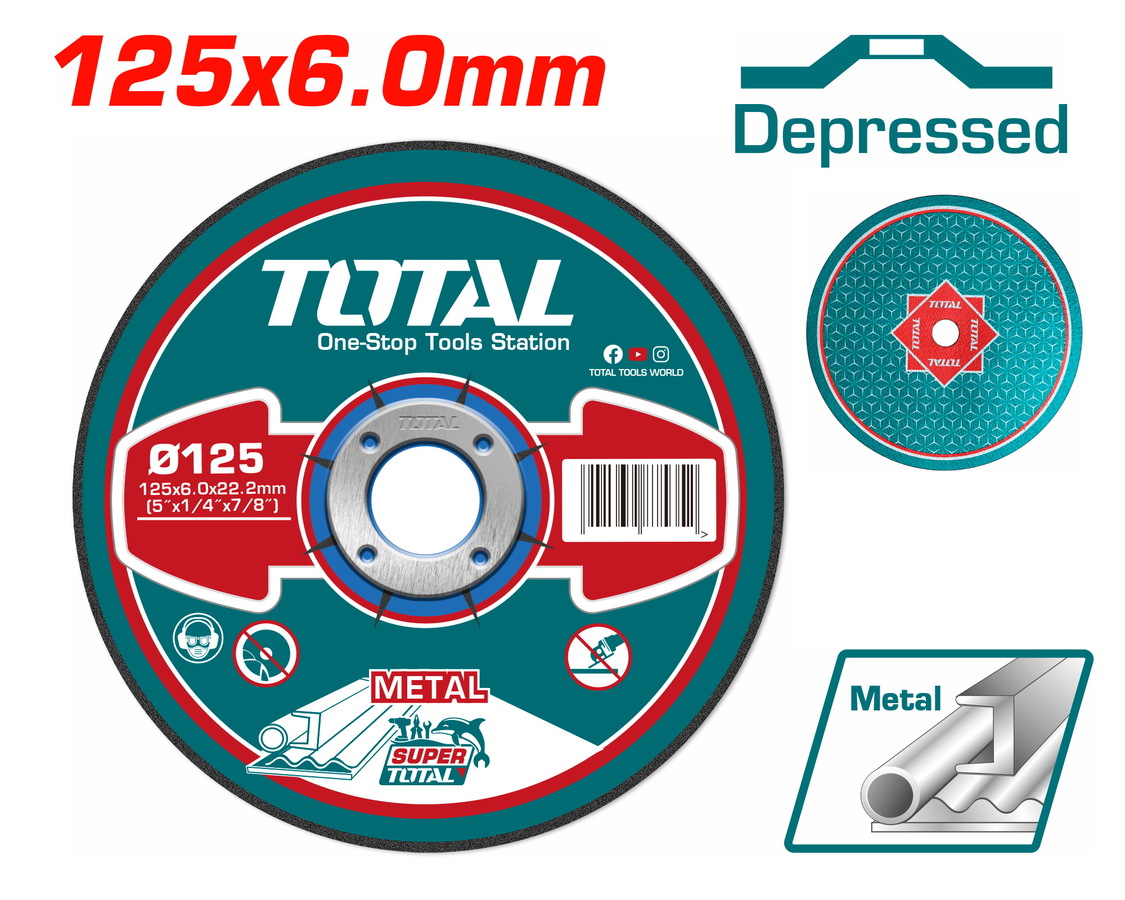 TOTAL ΔΙΣΚΟΣ ΛΕΙΑΝΣΕΩΣ ΜΕΤΑΛΛΟΥ Φ - 125 Χ 6mm (TAC2231251) TOTAL ΔΙΣΚΟΣ ΛΕΙΑΝΣΕΩΣ ΜΕΤΑΛΛΟΥ Φ - 125 Χ 6mm (TAC2231251)