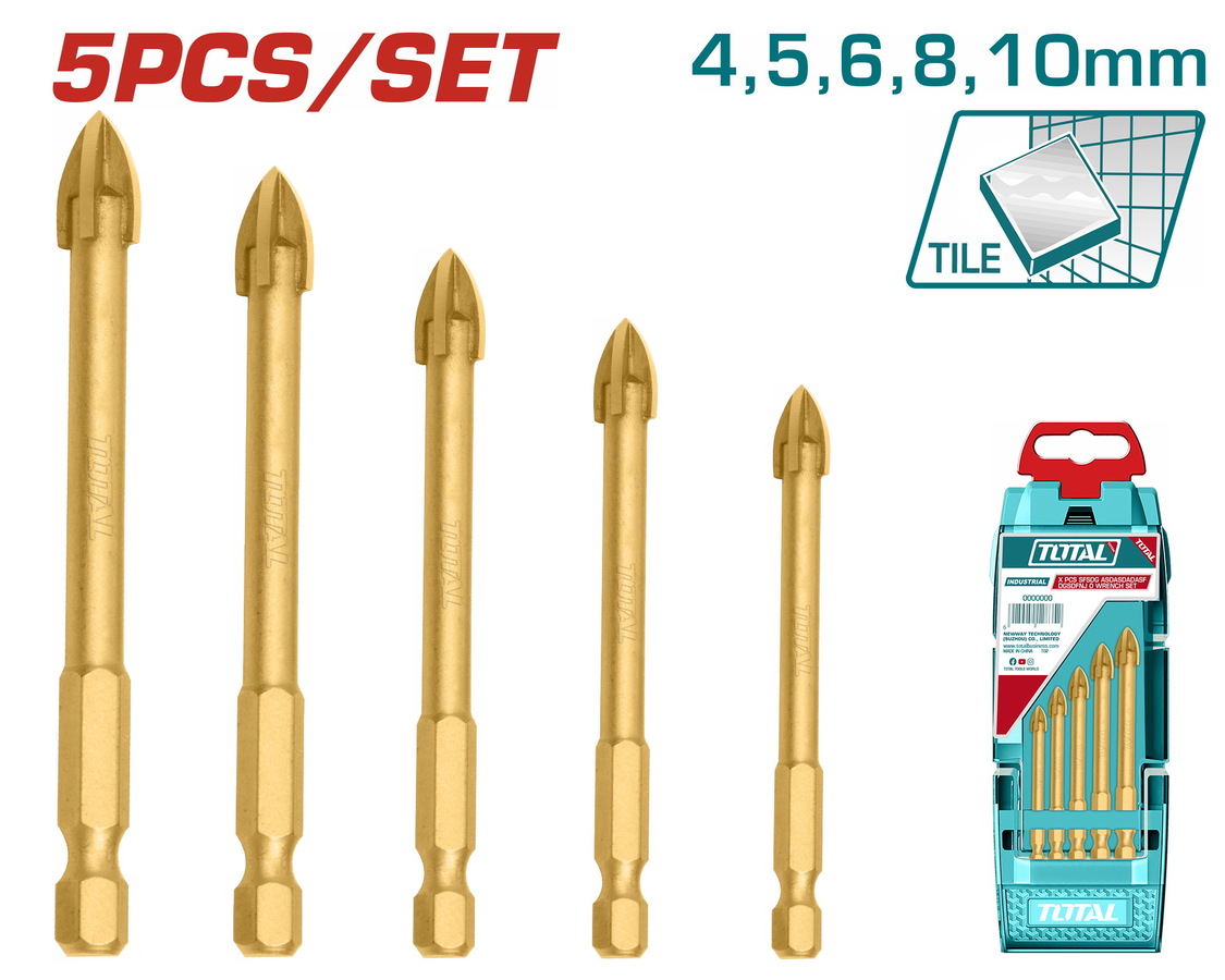 TOTAL ΣΕΤ ΤΡΥΠΑΝΙΑ ΓΥΑΛΙΟΥ 5ΤΕΜ (TACSD7256) TOTAL ΣΕΤ ΤΡΥΠΑΝΙΑ ΓΥΑΛΙΟΥ 5ΤΕΜ (TACSD7256)