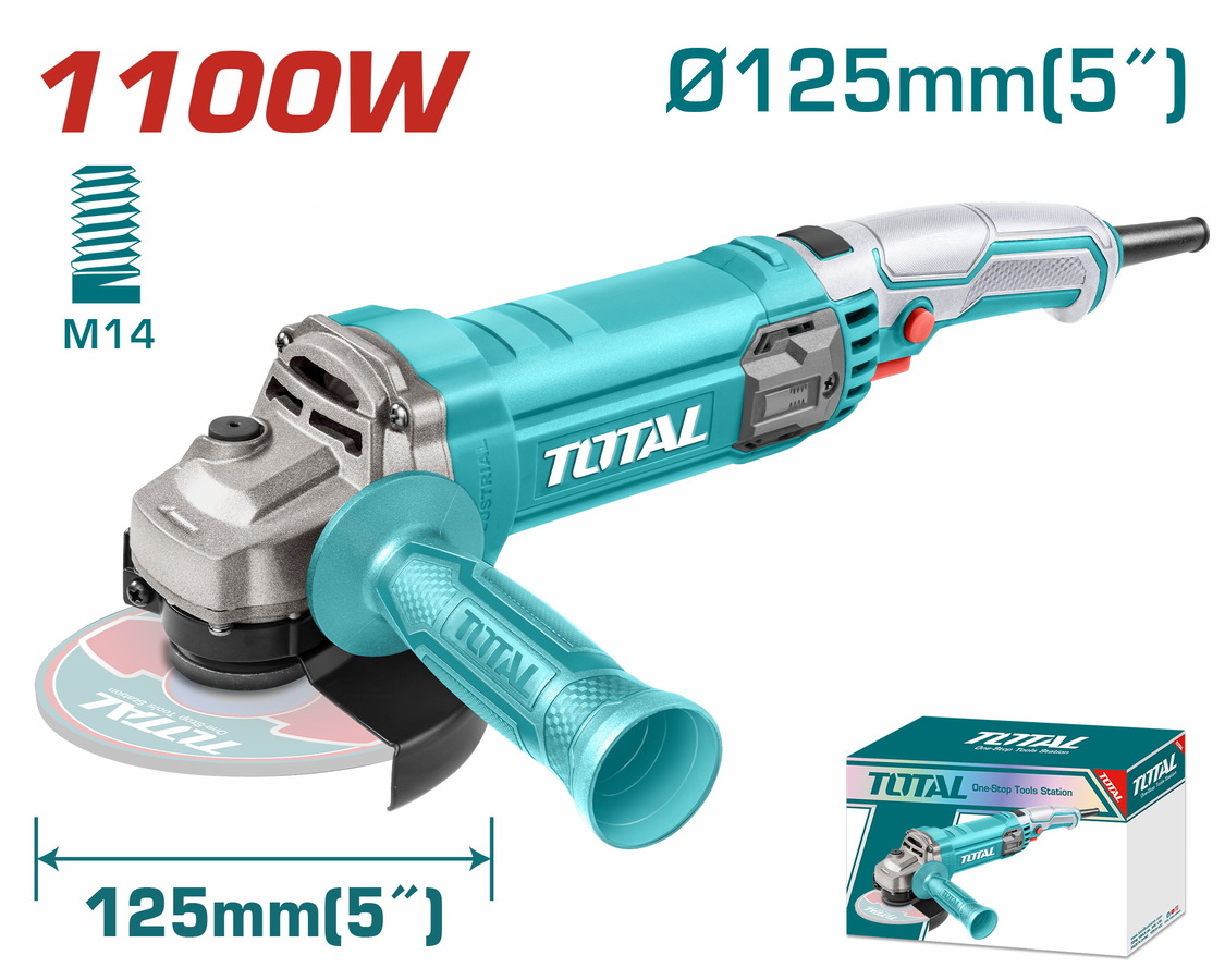 TOTAL ΕΠΑΓΓ. ΓΩΝΙΑΚΟΣ ΛΕΙΑΝΤΗΡΑΣ 1.100W - 125mm (TG11012556E) TOTAL ΕΠΑΓΓ. ΓΩΝΙΑΚΟΣ ΛΕΙΑΝΤΗΡΑΣ 1.100W - 125mm (TG11012556E)