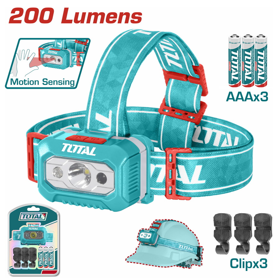 TOTAL ΕΠΑΓΓΕΛΜΑΤΙΚΟΣ ΦΑΚΟΣ ΚΕΦΑΛΗΣ LED 100-200 Lumens (THL013AAA6) TOTAL ΕΠΑΓΓΕΛΜΑΤΙΚΟΣ ΦΑΚΟΣ ΚΕΦΑΛΗΣ LED 100-200 Lumens (THL013AAA6)