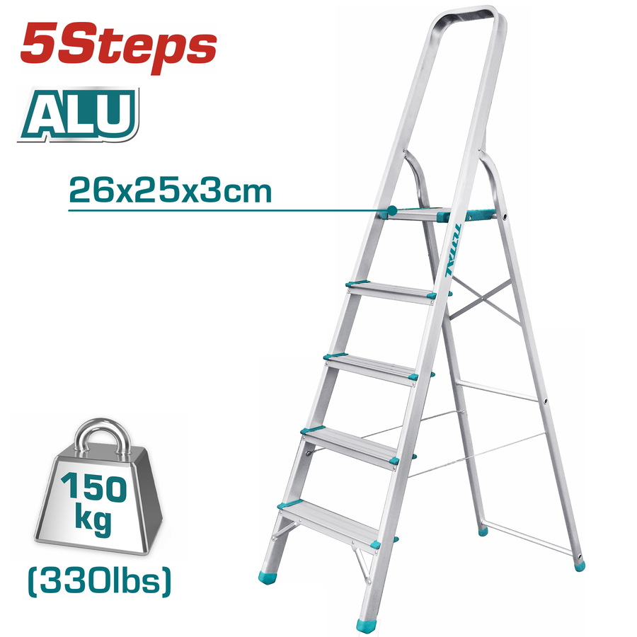 TOTAL ΣΚΑΛΑ ΑΛΟΥΜΙΝΙΟΥ 5 ΣΚΑΛΟΠΑΤΙΑ (THLAD06051) TOTAL ΣΚΑΛΑ ΑΛΟΥΜΙΝΙΟΥ 5 ΣΚΑΛΟΠΑΤΙΑ (THLAD06051)