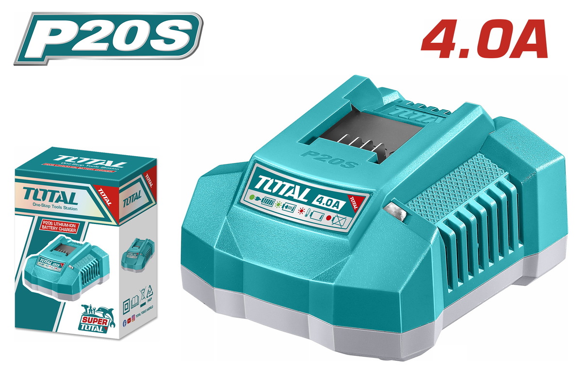 TOTAL ΕΠΑΓΓ. ΤΑΧΥΦΟΡΤΙΣΤΗΣ 4A ΓΙΑ ΜΠΑΤΑΡΙΕΣ Li-ion 20V (TFCLI20411E) TOTAL ΕΠΑΓΓ. ΤΑΧΥΦΟΡΤΙΣΤΗΣ 4A ΓΙΑ ΜΠΑΤΑΡΙΕΣ Li-ion 20V (TFCLI20411E)