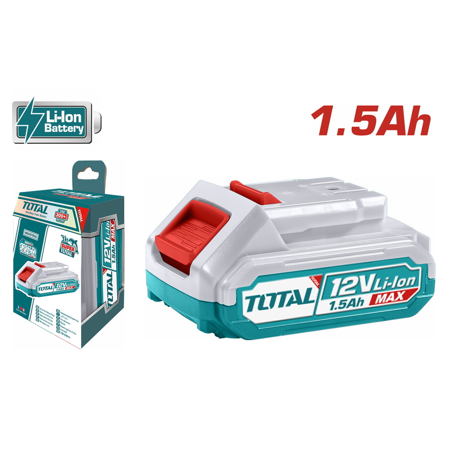 TOTAL ΜΠΑΤΑΡΙΑ ΛΙΘΙΟΥ 12V / 1.5Ah ΓΙΑ TDLI1211 (TBLI12151) TOTAL ΜΠΑΤΑΡΙΑ ΛΙΘΙΟΥ 12V / 1.5Ah ΓΙΑ TDLI1211 (TBLI12151)