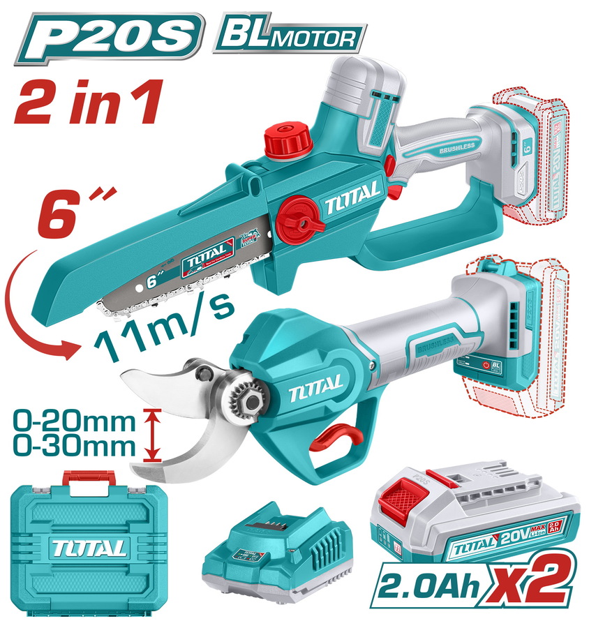 TOTAL ΕΠΑΓΓ. ΣΕΤ ΑΛΥΣΟΠΡΙΟΝΟ + ΨΑΛΙΔΙ ΜΠΑΤ. Li-ion 20V / 2Ah / 2 ΜΠΑΤ BL Motor (TOSLI250795E) TOTAL ΕΠΑΓΓ. ΣΕΤ ΑΛΥΣΟΠΡΙΟΝΟ + ΨΑΛΙΔΙ ΜΠΑΤ. Li-ion 20V / 2Ah / 2 ΜΠΑΤ BL Motor (TOSLI250795E)