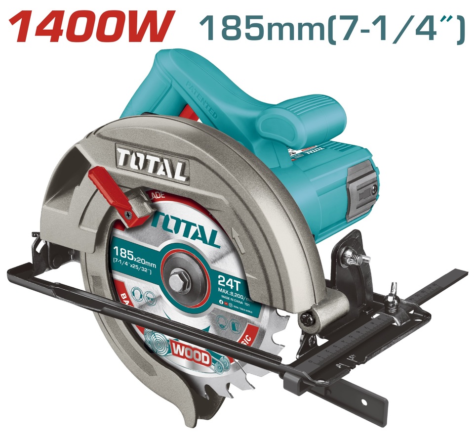 TOTAL ΕΠΑΓΓ. ΔΙΣΚΟΠΡΙΟΝΟ ΞΥΛΟΥ 1.400W - 185mm (TS11418526) TOTAL ΕΠΑΓΓ. ΔΙΣΚΟΠΡΙΟΝΟ ΞΥΛΟΥ 1.400W - 185mm (TS11418526)