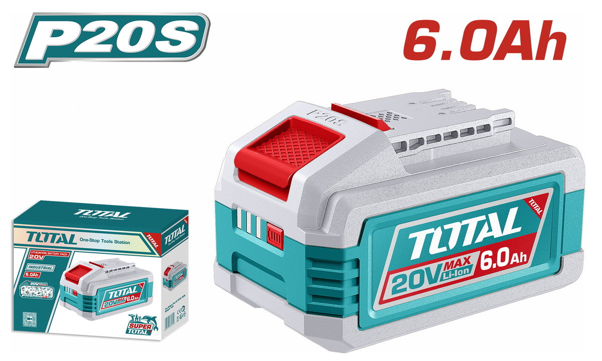 TOTAL ΕΠΑΓΓ. ΜΠΑΤΑΡΙΑ Li-ion 20V / 6Ah (TFBLI2126) TOTAL ΕΠΑΓΓ. ΜΠΑΤΑΡΙΑ Li-ion 20V / 6Ah (TFBLI2126)