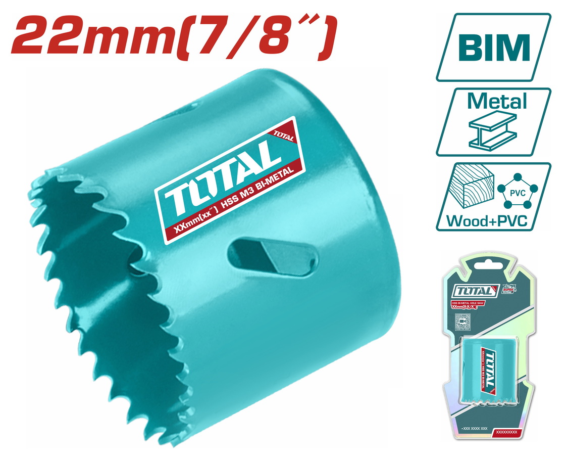 TOTAL ΠΟΤΗΡΟΤΡΥΠΑΝΟ ΜΕΤΑΛΛΟΥ 22mm (TAC410221) TOTAL ΠΟΤΗΡΟΤΡΥΠΑΝΟ ΜΕΤΑΛΛΟΥ 22mm (TAC410221)